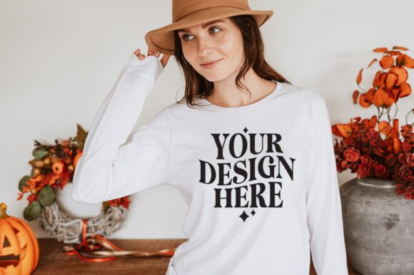 BC 3501 Long Sleeve Fall Mockup 3