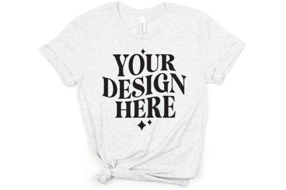 Bella Canvas 3001 Mockup Ash: Graphics for Product Mockups