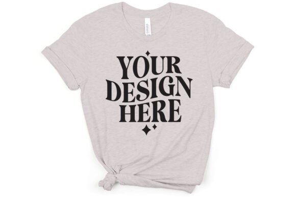 Bella Canvas 3001 Mockup Heather Grey: Essential Graphics