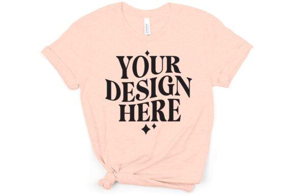 Bella Canvas 3001 Mockup Heather Peach