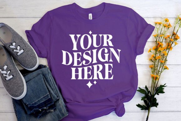 Bella Canvas Team Purple Mockup: Graphics & Product Mockups