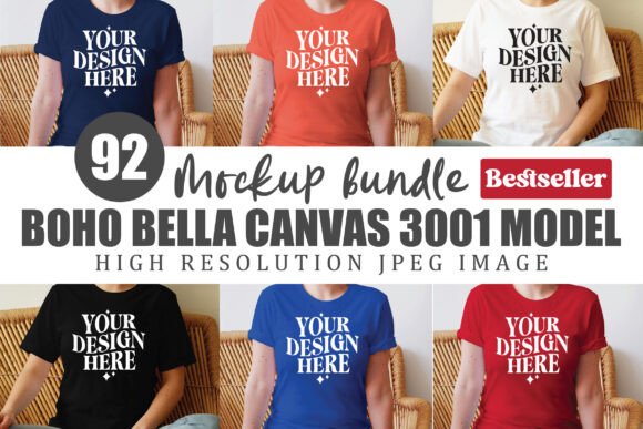 Boho Bella Canvas 3001 Mockup Bundle Review