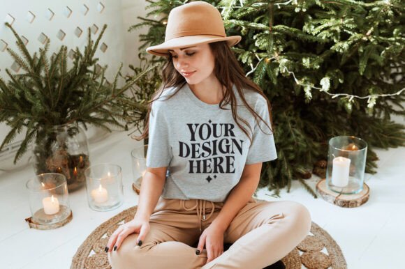 Christmas Bella Canvas 3001 Mockup 18: Premium Graphics