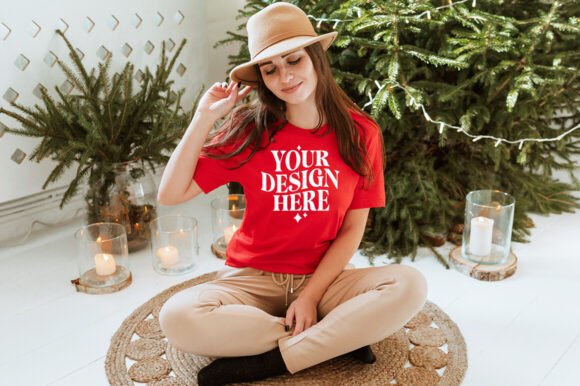 Christmas Bella Canvas 3001 Mockup 24: Graphics & Product Mockups