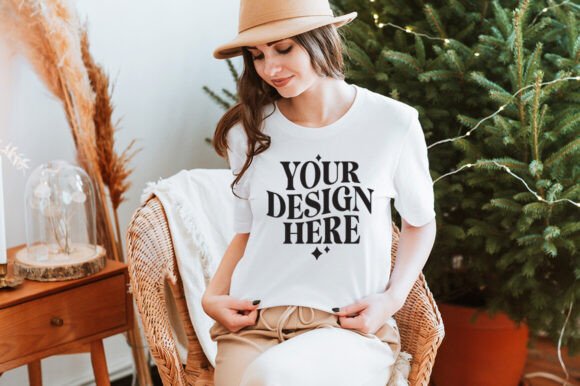 Christmas Bella Canvas 3001 Mockup 33: Graphics & Product Mockups