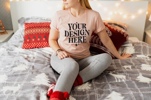 Christmas Bella Canvas 3001 Mockup 40: Premium Graphics & Product Mockups