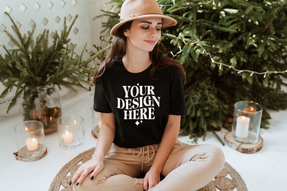 Christmas Bella Canvas 3001 Mockup 9: Graphics & Product Mockups