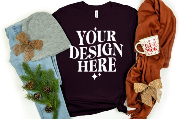 Christmas Bella Canvas 3001 Mockup Oxblo Graphics