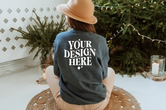 Christmas Gildan 18000 Mockup 11: Graphics & Product Mockups