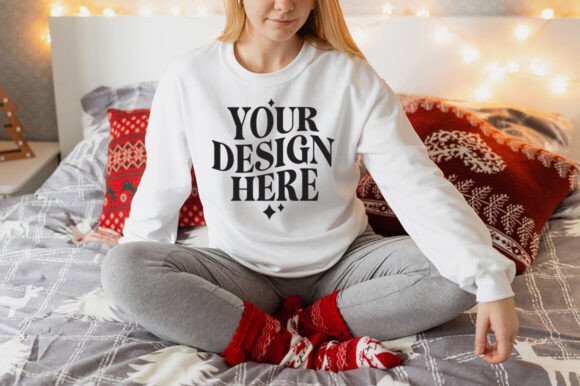 Christmas Gildan 18000 Mockup 36: Graphics & Product Mockups