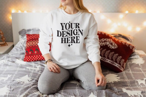 Christmas Gildan 18000 Mockup 37: Graphics & Product Mockups