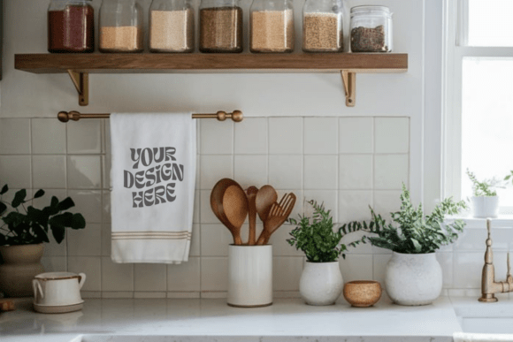 Christmas Kitchen Towel Mockup 14: Graphics & Product Mockups