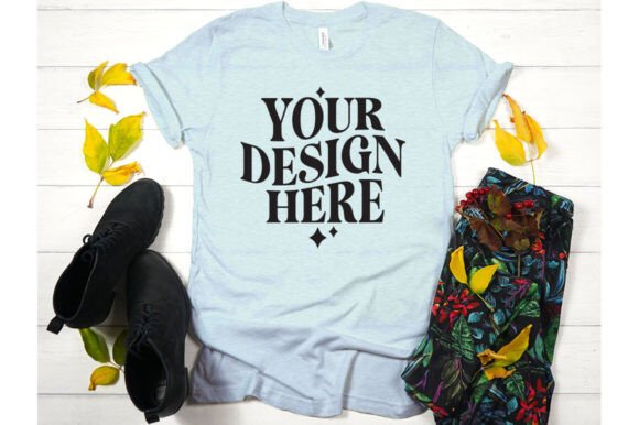 Fall Bella Canvas 3001 Mockup 12: Graphics for Product Mockups