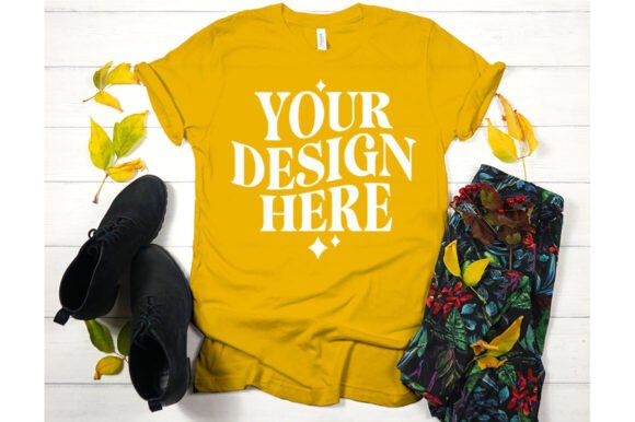 Fall Bella Canvas 3001 Mockup 27: Graphics & Product Mockups