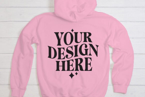 Gildan 18500 Gold Light Pink Mockup: Graphics & Product Mockups