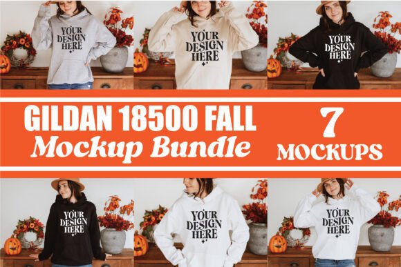 Gildan 18500 Mockup Bundle: Graphics for Product Mockups