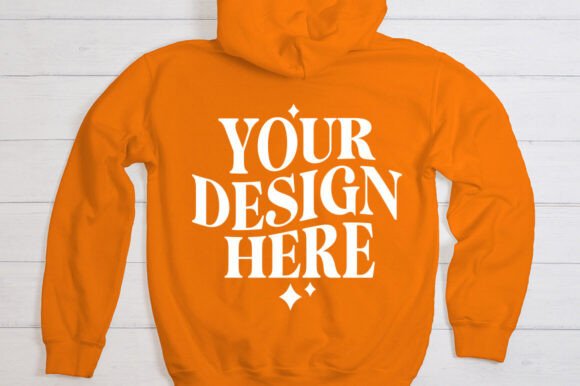Gildan 18500 Orange Mockup: Graphics for Product Mockups