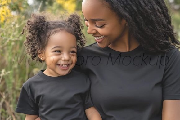 Mom and Girl Valentine Mockup: Graphics for Product Mockups