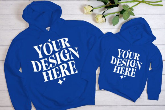 Royal Blue Hoodie Mockup: Graphics for Product Mockups
