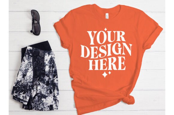 Trendy Bella Canvas 3001 Orange Mockup: A Designer's Review