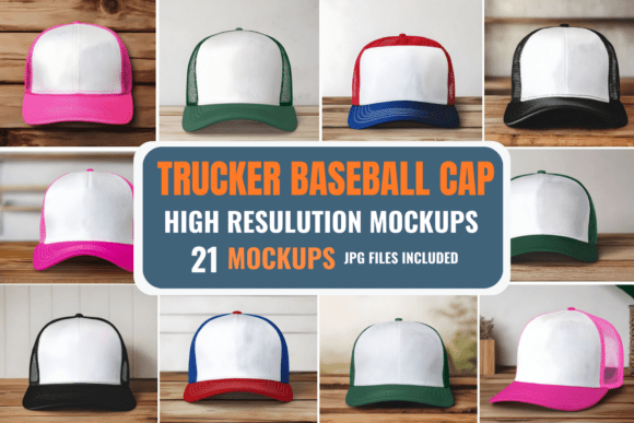 Trucker Cap Mockups: Fresh Graphics for Product Mockups