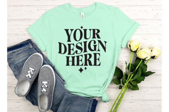 Valentine's Day BC3001 Minte Mockup: Graphics & Product Mockups