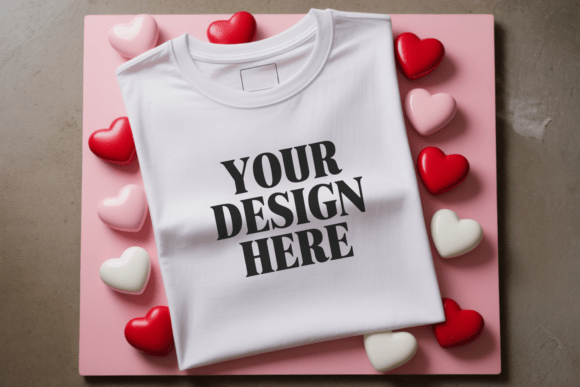 Valentine's Day Shirt Mockup: Graphics & Product Mockups