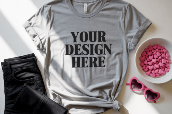 Valentine's Shirt Mockup: Graphics & Product Mockups